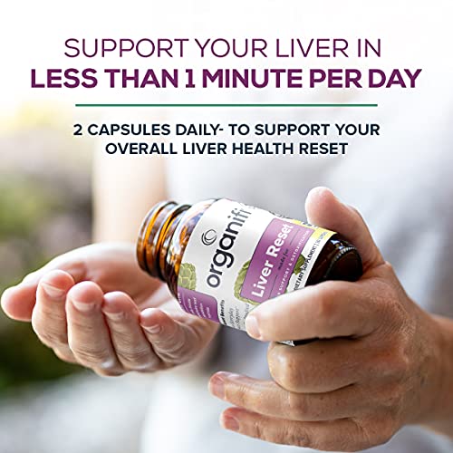 Organifi - Liver Reset - Liver Detox - Digestive and Immune Support - Promotes Cellular Energy Production, 30 Capsules|B07SF5GBYK