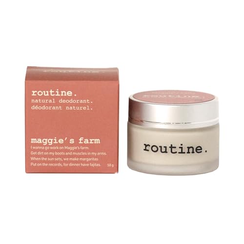 Routine. Natural and Aluminum Free Deodorant (2 Fluid Oz.) for Women and Men | Maggie's Farm | Amyris, Pink Grapefruit, Sage & Jasmine (Cream Jar Formula)|B0193WSJ3K