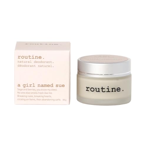 Routine. Natural and Aluminum Free Deodorant (2 Fluid Oz.) for Women and Men | A Girl Named Sue | Raspberry and Sage (Cream Jar Formula)|B0193WSJA8
