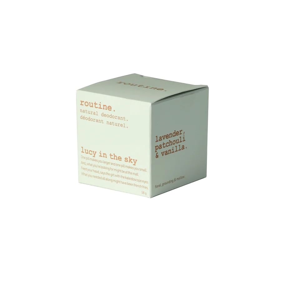 Routine. Natural and Aluminum Free Deodorant (2 Fluid Oz.) for Women and Men | Lucy in the Sky | Lavender, Patchouli, and Vanilla (Cream Jar Formula)|B0193WSJ6W