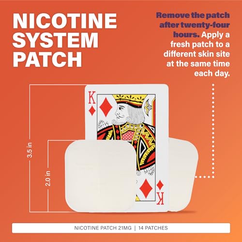 Rugby Clear Nicotine Patches - 21mg Transdermal System Patch - Smoking or Vaping Quitting Aid - Step 1 - 14 Count (1 Pack)|B001JK85I4