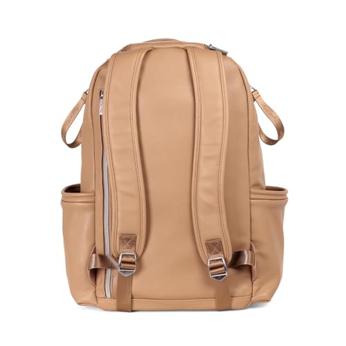 Itzy Ritzy Diaper Bag Backpack – Large Capacity Boss Plus Baby Backpack Diaper Bag Featuring 19 Pockets, Changing Pad, Stroller Clips, and Comfortable Straps (Chai)|B0CRZTF3HV