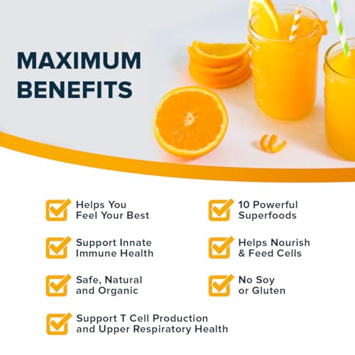 Organifi Immunity - Organic Superfood Immunity Support - 15 Single Serve Packets - Immunity Powder for T Cell Production and Upper Respiratory Health - Mushroom Beta Glucans, Vitamin C, D and Zinc|B07S8SPSSJ