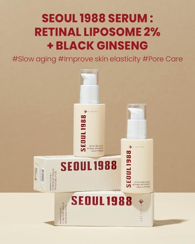 K-SECRET SEOUL 1988 Retinal Serum – Formulated with Advanced Retinal Liposome 2% and 58% Black Ginseng Extract | Fine Lines and Skin Texture Care Serum | Korean Skincare, 30ml / 1.01 fl oz|B0CP3C7TTJ