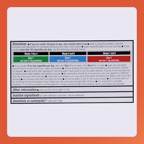 Rugby Clear Nicotine Patches - 21mg Transdermal System Patch - Smoking or Vaping Quitting Aid - Step 1 - 14 Count (1 Pack)|B001JK85I4