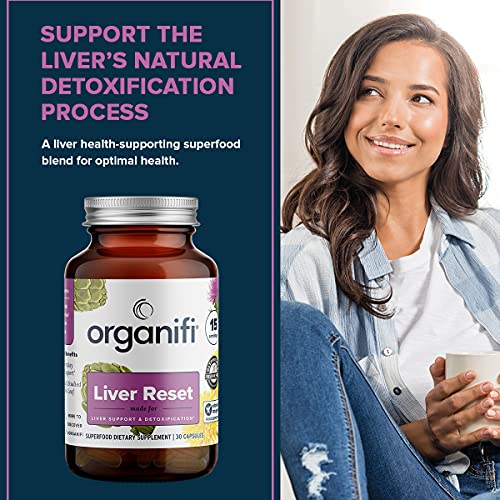 Organifi - Liver Reset - Liver Detox - Digestive and Immune Support - Promotes Cellular Energy Production, 30 Capsules|B07SF5GBYK