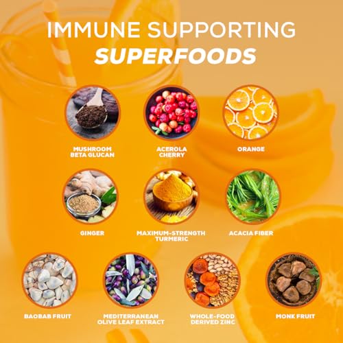 Organifi Immunity - Organic Superfood Immunity Support - 15 Single Serve Packets - Immunity Powder for T Cell Production and Upper Respiratory Health - Mushroom Beta Glucans, Vitamin C, D and Zinc|B07S8SPSSJ