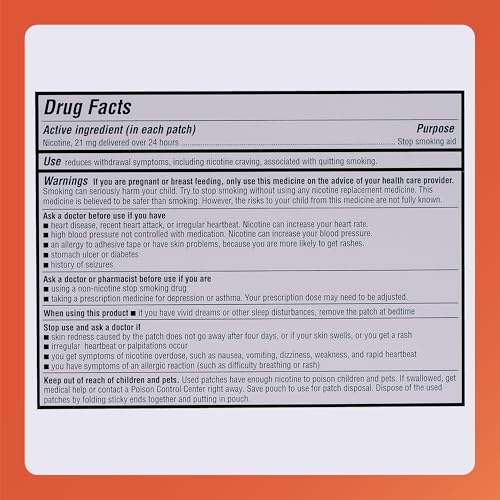 Rugby Clear Nicotine Patches - 21mg Transdermal System Patch - Smoking or Vaping Quitting Aid - Step 1 - 14 Count (1 Pack)|B001JK85I4