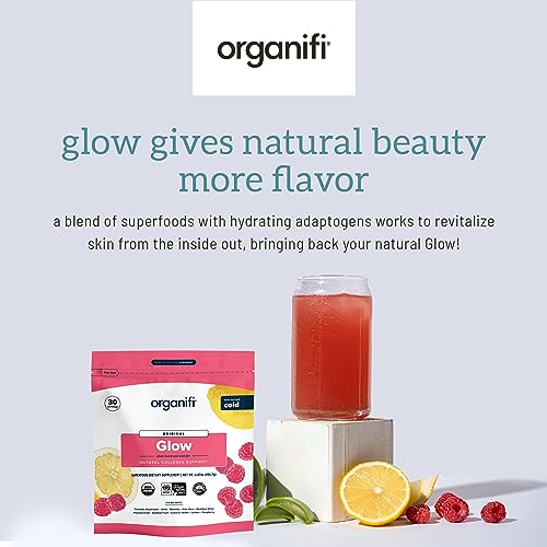 Organifi Glow - Vegan Collagen Powder for Women - Organic Flavored Water Ingredient, 30 Servings|B07T5X711M