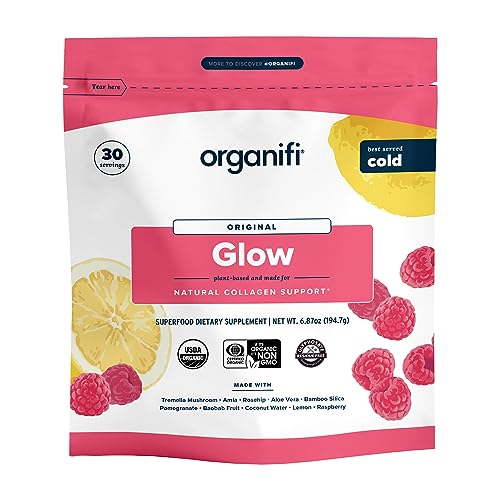 Organifi Glow - Vegan Collagen Powder for Women - Organic Flavored Water Ingredient, 30 Servings|B07T5X711M