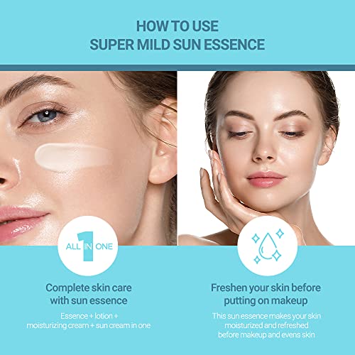 SCINIC Enjoy Super Mild Sun Essence 2 Set SPF50+ PA++++ 1.69 fl oz(50ml) | A Lightweight Hydrating Sun Essence That leaves No Sticky Feeling | Korean Skincare|B0BZCDC1ZG