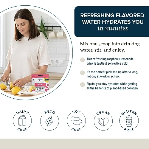 Organifi Glow - Vegan Collagen Powder for Women - Organic Flavored Water Ingredient, 30 Servings|B07T5X711M