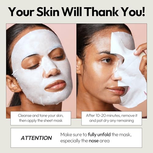 LAPCOS Pearl Sheet Mask, Daily Face Mask with Probiotics to Clarify Skin, Korean Beauty Favorite, 5-Pack|B07D236GQY