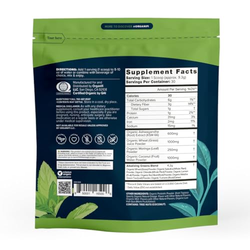 Organifi, Green Juice Powder, 9.8 Ounce|B09MQWQDYQ